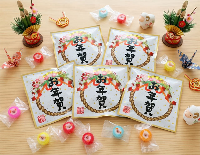 新年御挨拶　お菓子。